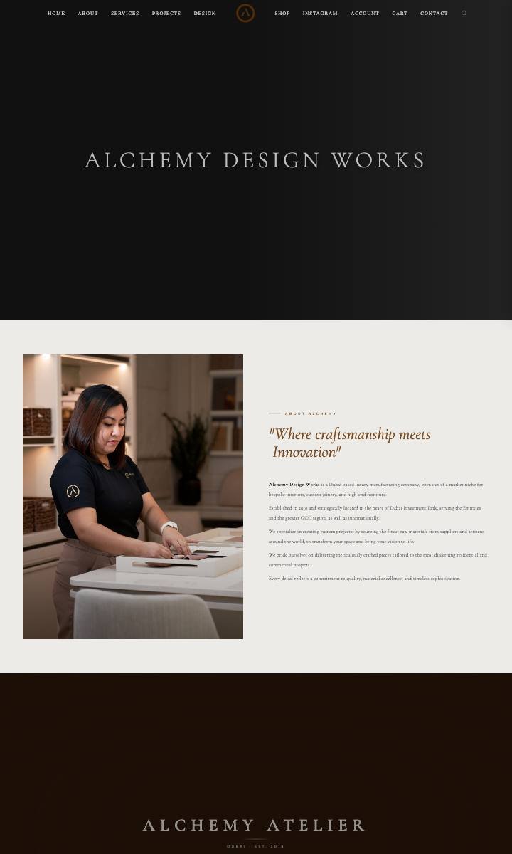 Alchemy Design Works website homepage